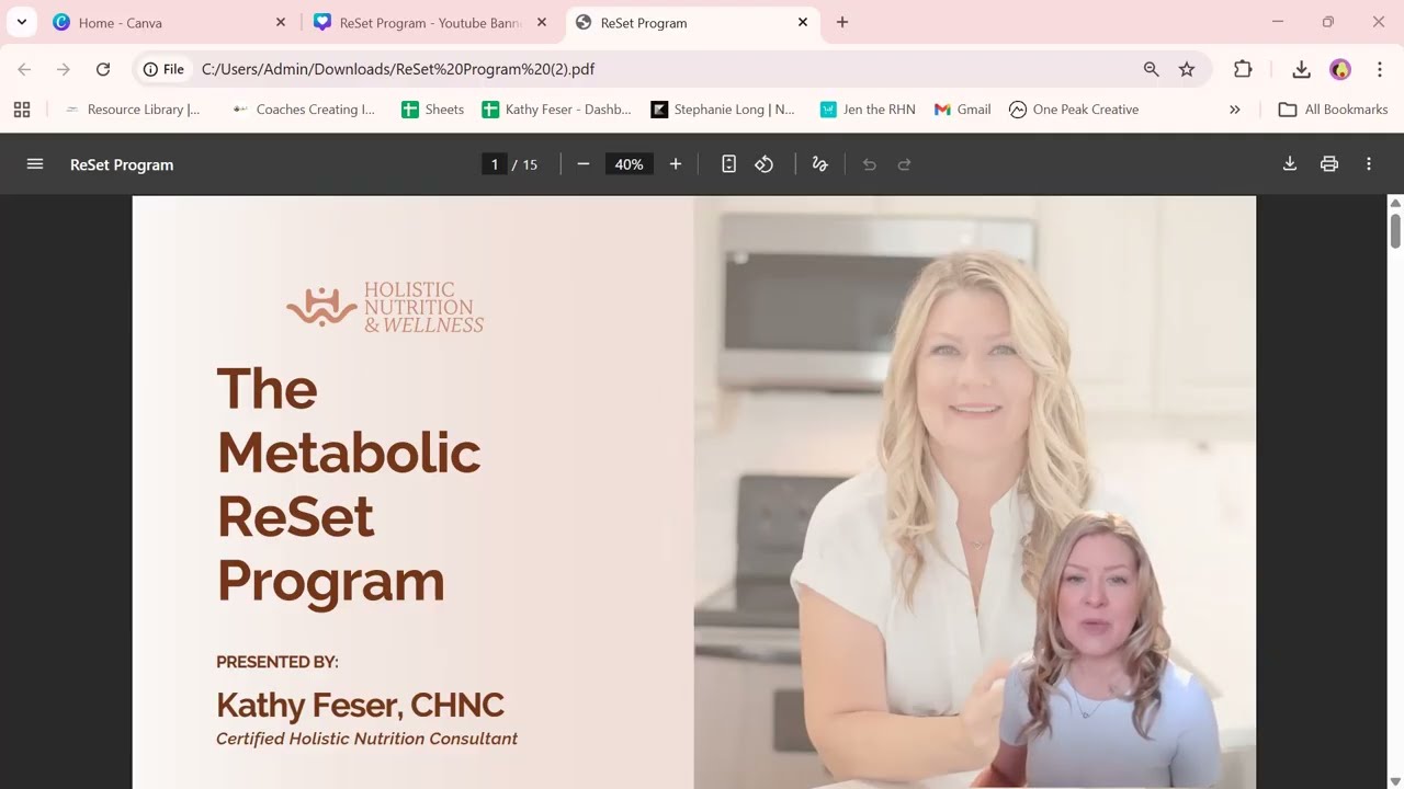 Metabolic ReSet Program