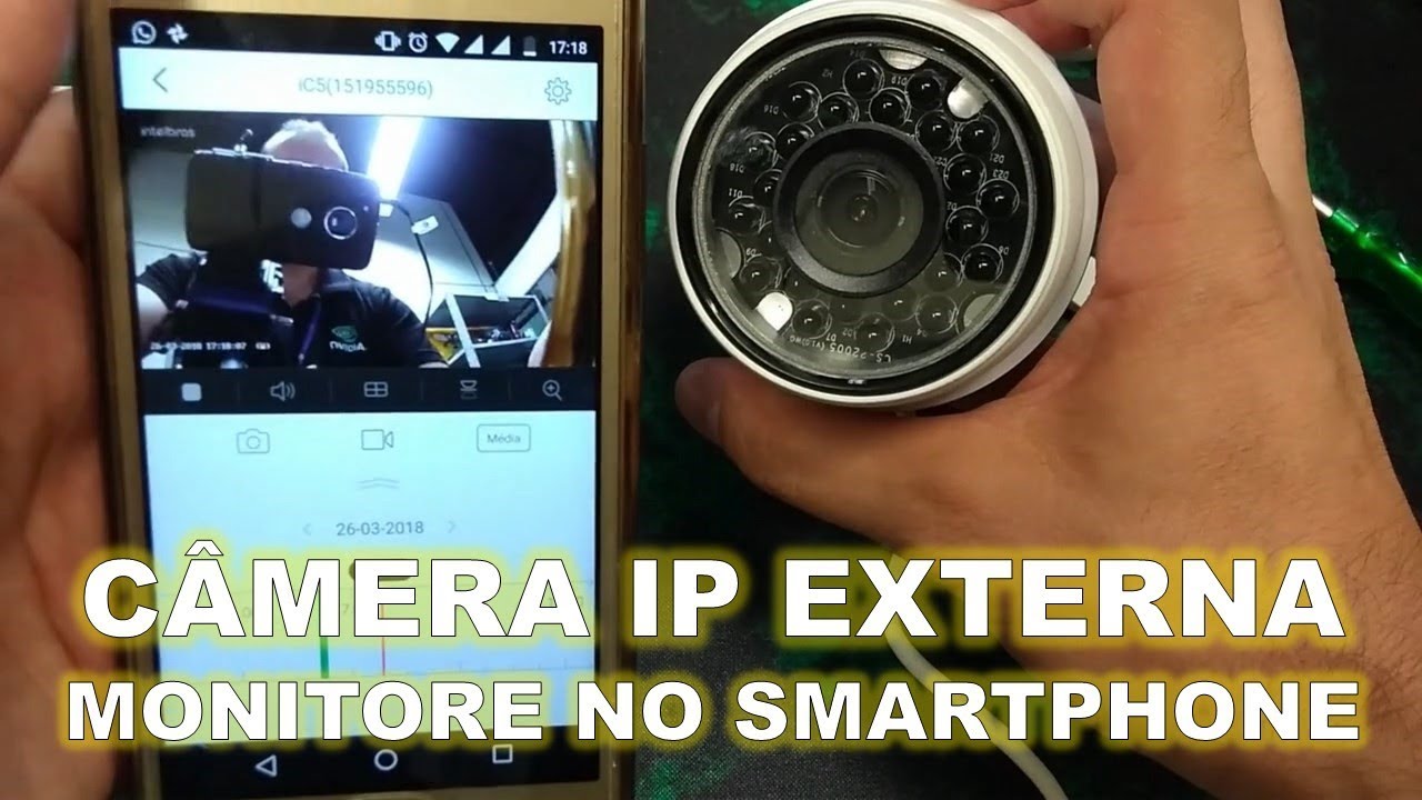 Câmera IP IC5 monitoramento externo intelbras! (unboxing e funcionamento)