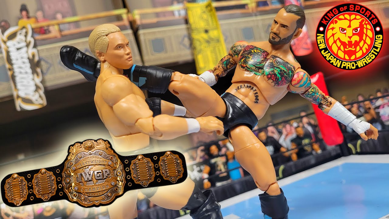 CM Punk против Казучики Окады! Полное шоу фигурок WWE от NJPW!