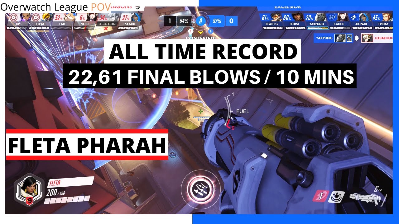 FLETA PHARAH POV | Dragons vs Excelsior - Countdown Cup | Map 5 | OWL Season 2021 Week 16