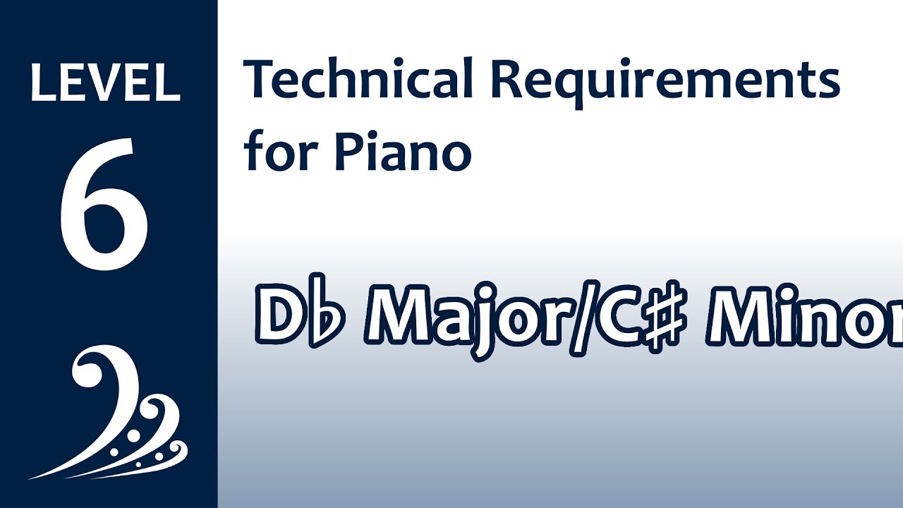 NEW 2022 RCM Technical Requirements for Piano | Level 6 - D♭ Major/C♯ Minor