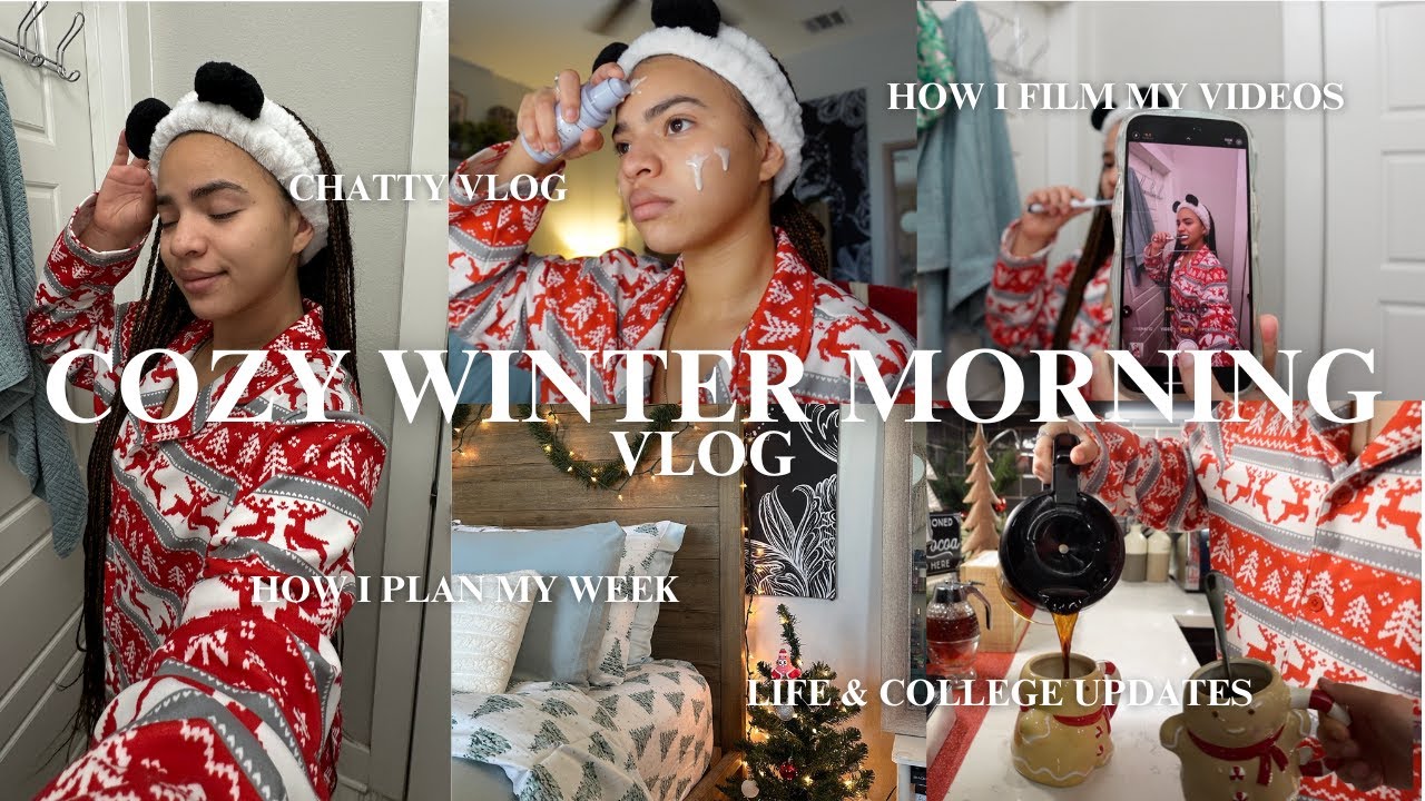 *very realistic* winter morning routine ❄️ | chatty vlog, how I film videos, book updates, etc.