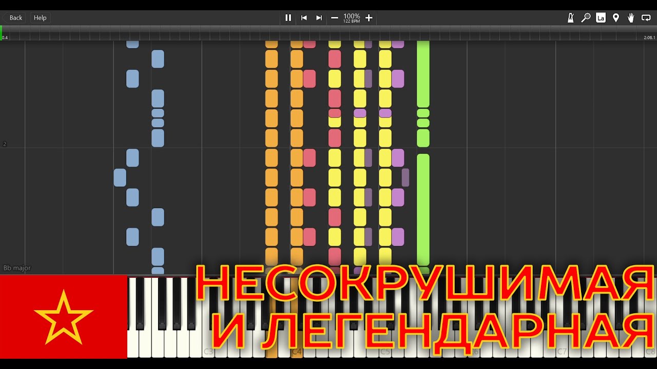 Несокрушимая и легендарная - пиано синтезия