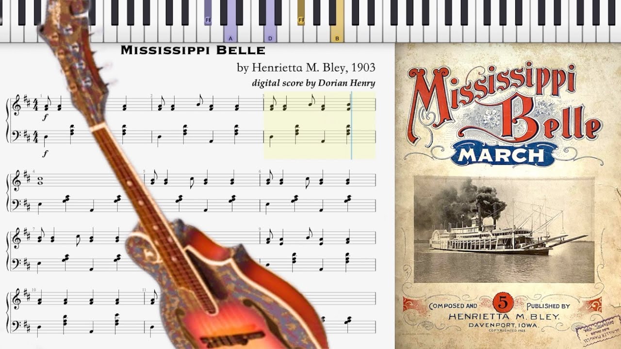 Mississippi Belle by Henrietta Bley (1903, Ragtime Mandolin)