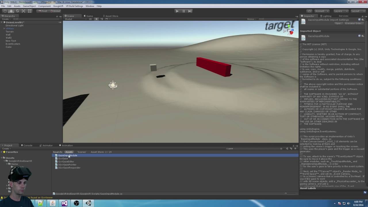 [Tutorial] Unity 5.4 Gear VR and Native Unity Gaze Input Module FIX!