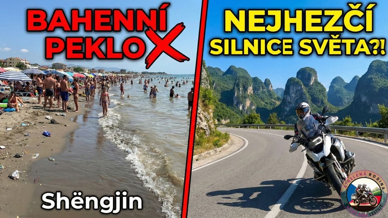 BAHENNÍ PEKLO u moře vs. NEJHEZČÍ silnice světa?! 🏍️ Theth & SH20 bez aut