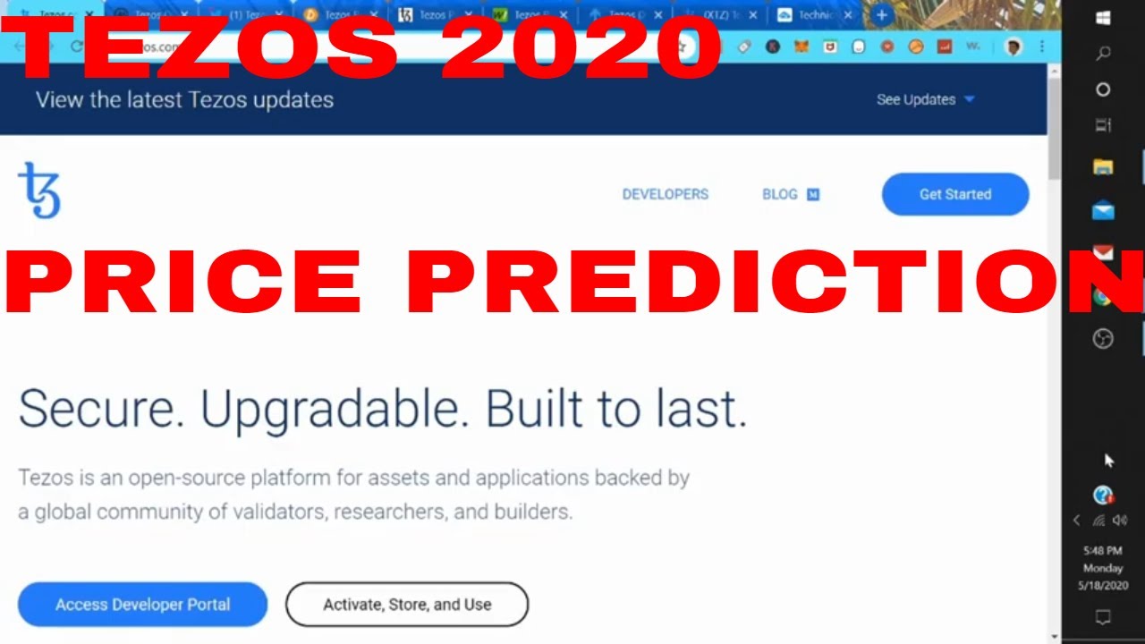 Tezos Price Prediction 2020 Tezos Cryptocurrency News Today XTZ Coin Price