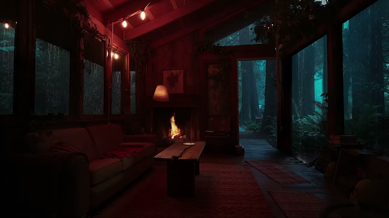 Forest Cabin Rain Ambience | Gentle Rain Sounds for Sleeping, Reading & Focus