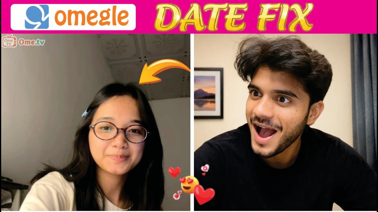 Date fix on omegle 💕 she is crazy😝