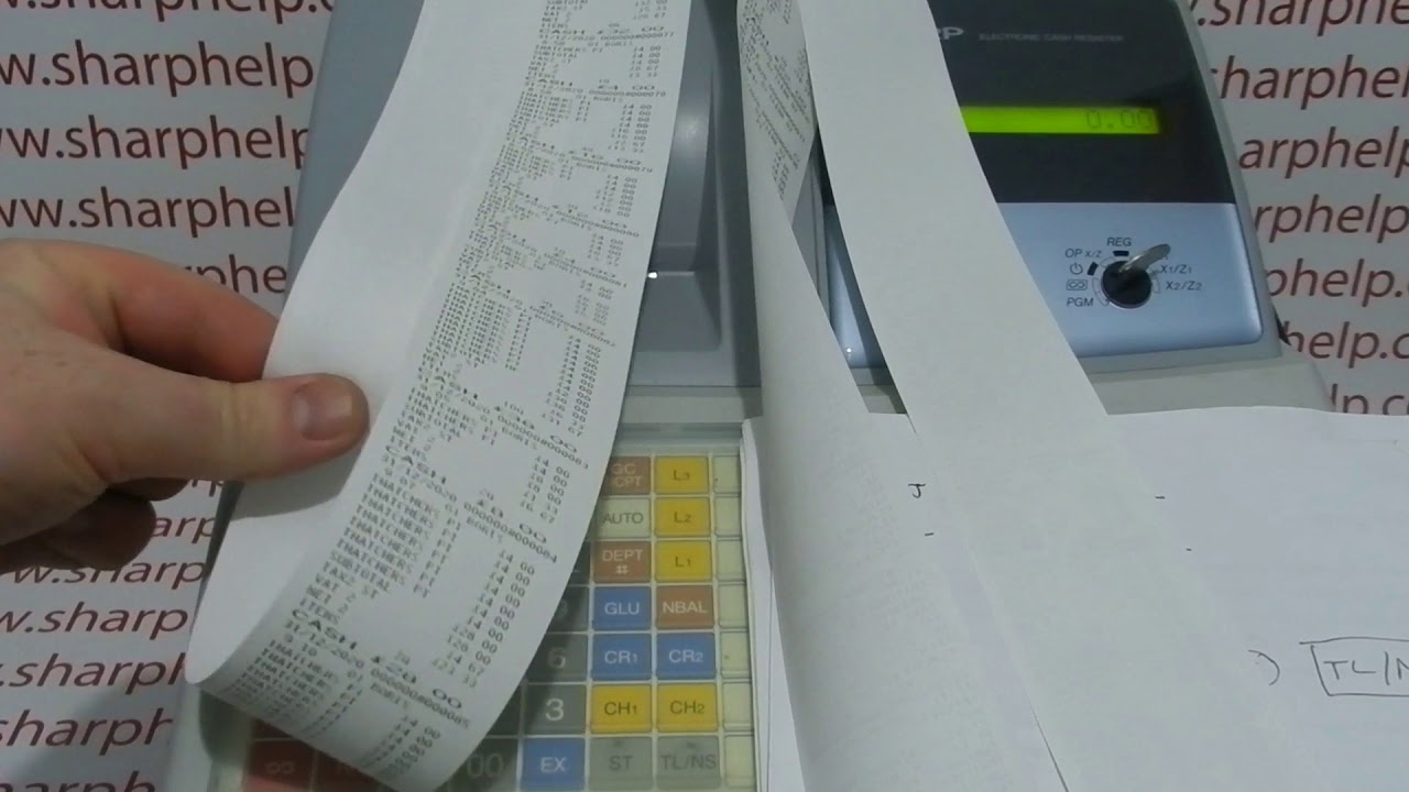 EJ NEAR FULL EJ DATA FULL Error Sharp XE-A203 / XEA203B / XE-A213 / XEA213B Cash Registers