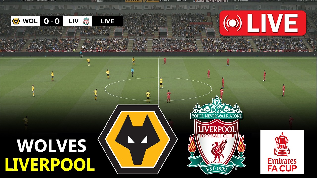 🔴LIVE : Wolves vs Liverpool | Fa Cup 2026 | Full Match Streaming | PES 21 Simulation Gameplay