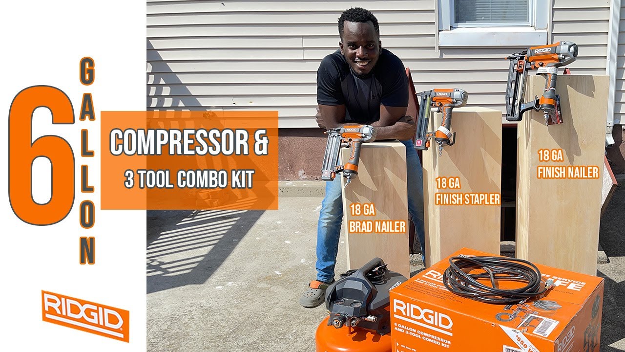 RIDGID 6 GALLON COMPRESSOR 3 TOOL COMBO UNBOXING | BEST DEAL OUT THERE? | DIY LIFE WITH K FACE