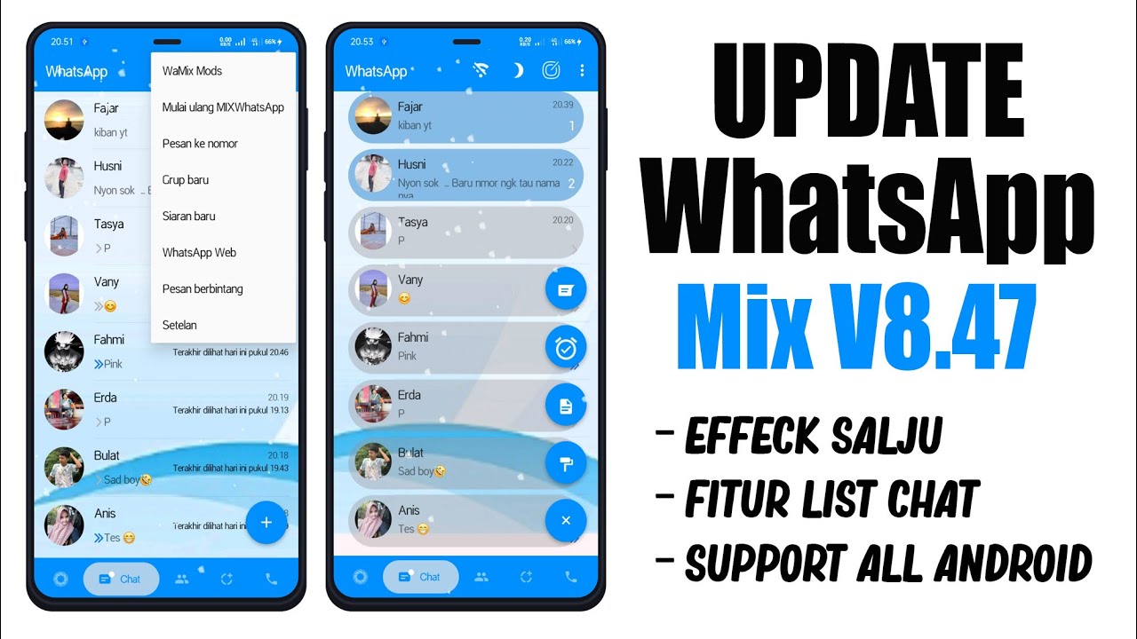 WhatsApp Mix Update v8.47 || Liris Fitur Terlengkap 2020