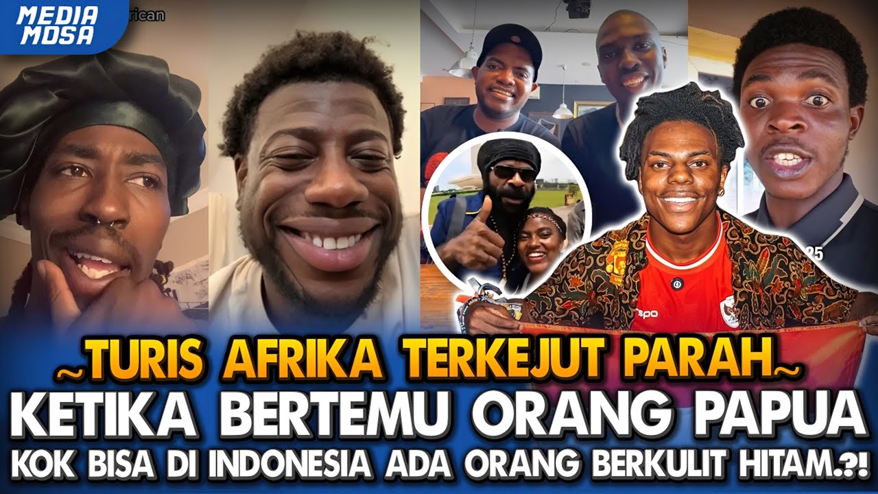 TERKEJUT‼️Reaksi Turis Afrika Ketemu Orang Papua‼ Kaget Kok Bisa Ada Orang Kulit Gelap di Indonesia?
