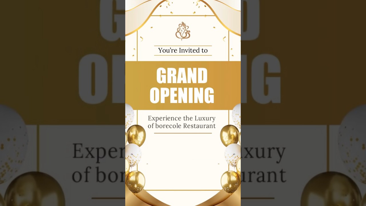 Grand Opening Invitation Video for Business | Store Launch Digital Invite  #grandopening