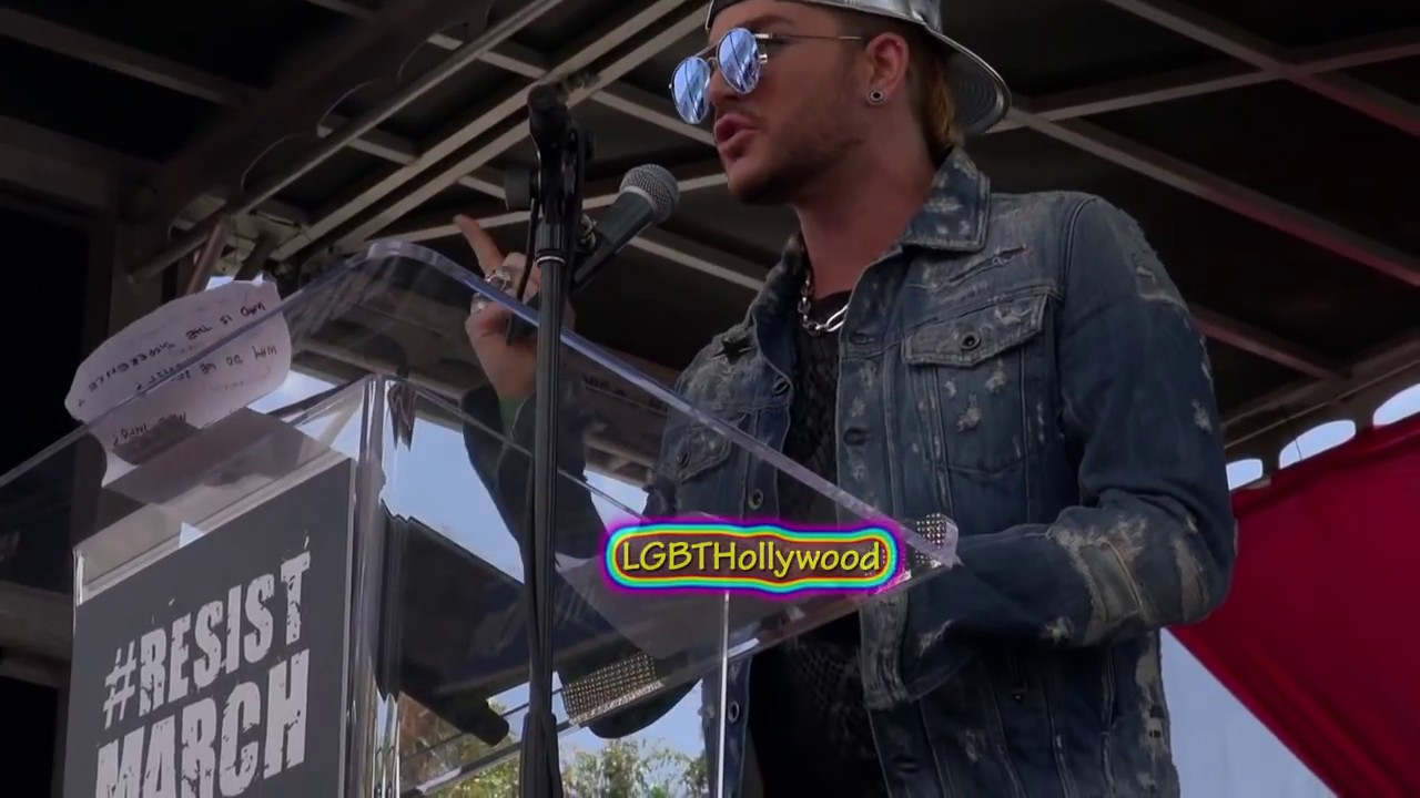 ADAM LAMBERT On Stage & BACKStage! | Resist March | Exclusive | LGBT Hollywood