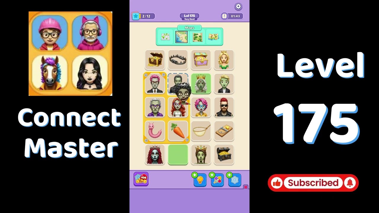 Connect Master Level 175 Walkthrough 🧩 | Match Puzzle | Puzzle Solutions & Tips | Go Answer