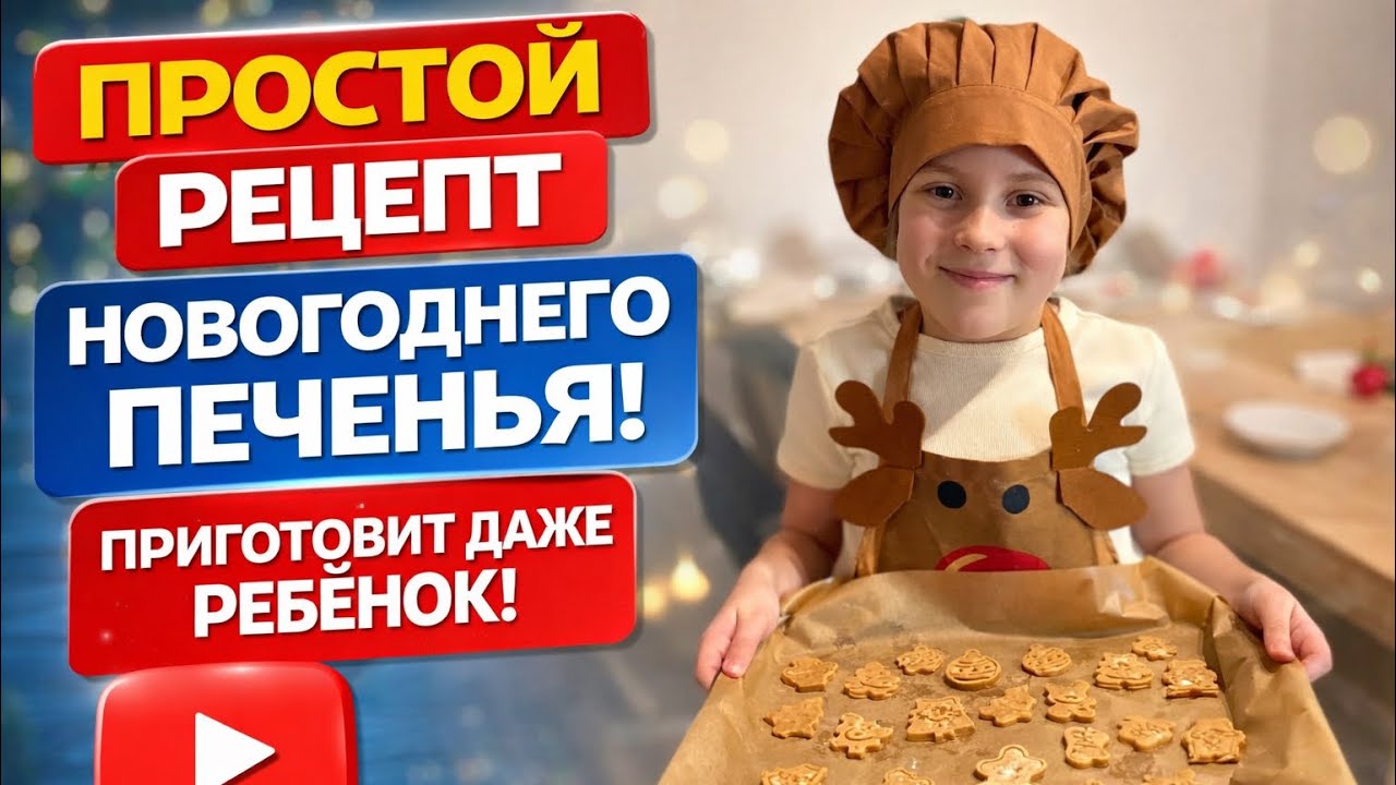НОВОГОДНЕЕ ПЕЧЕНЬЕ 🍪🎄🎅СУПЕР ПРОСТОЙ РЕЦЕПТ👍