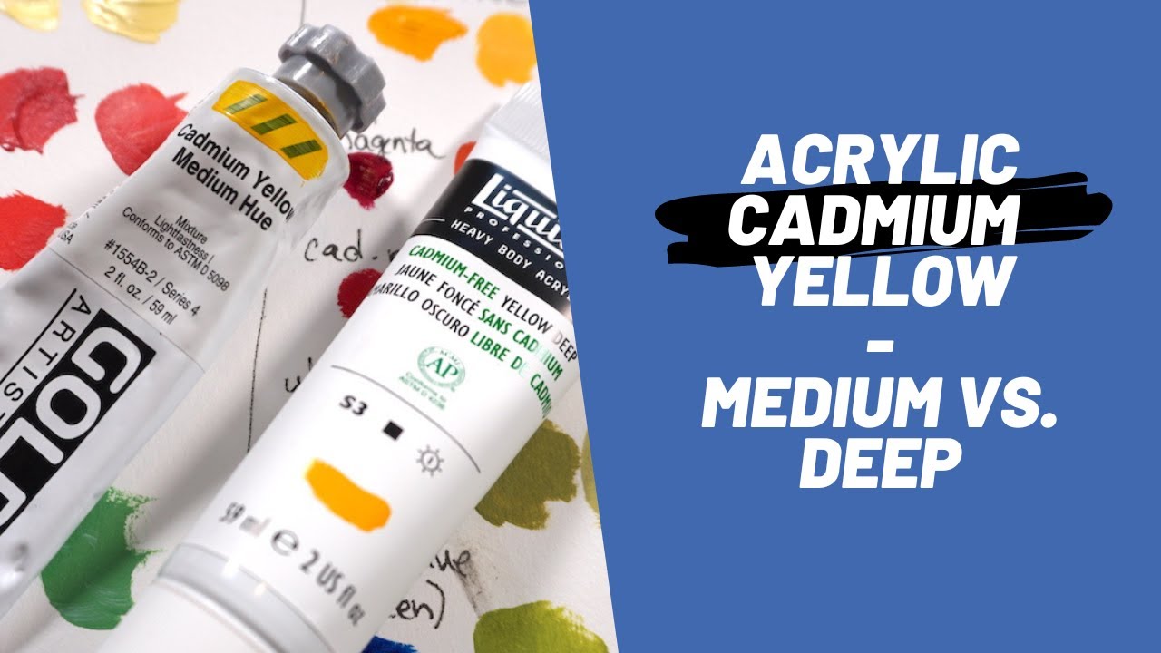 Acrylic paint - Cadmium yellow medium hue vs. cadmium-free yellow deep