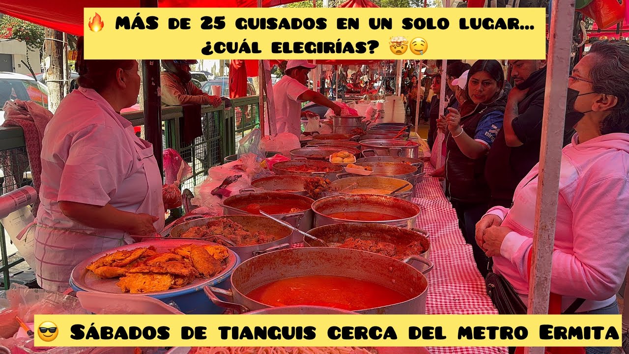 🔥 MÁS de 25 guisados en un solo lugar… ¿cuál elegirías? 🤯🤤#mexico#food#travel#taco#tacodeguisado