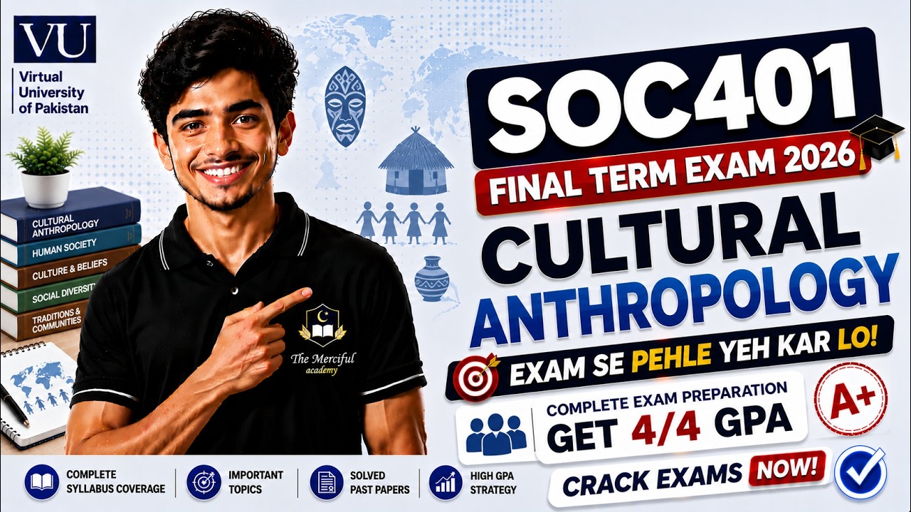 SOC401 Final Term Preparation 2026 | Soc401 Final Term Paper 2026  | The Merciful Academy