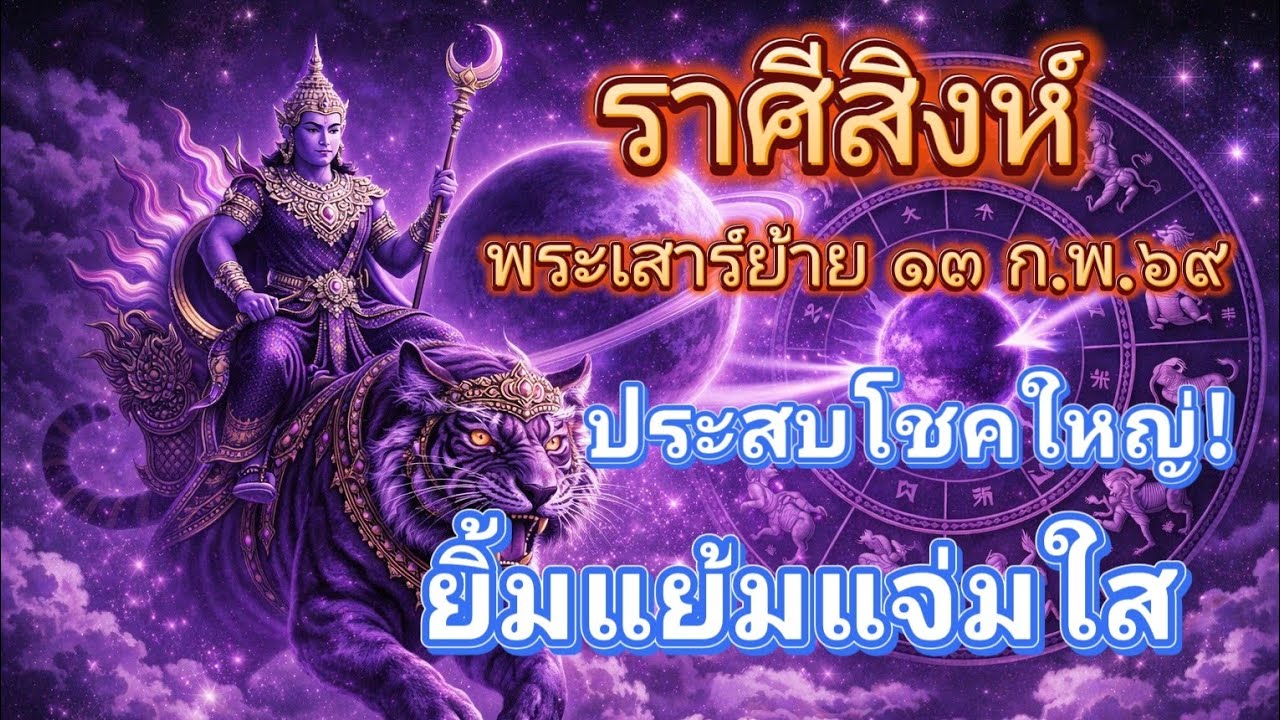 ราศีสิงห์♌ประสบโชคใหญ่!..ยิ้มแย้มแจ่มใส🔮เสาร์ย้าย 13 ก.พ.69!🪬💍👩‍❤️‍👨💒⛲🌳🍀🦋🎊🪄