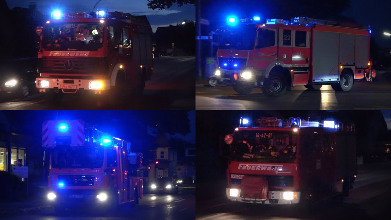 [DACHSTUHL in FLAMMEN - FEU 2 R5!] - Einsatzfahrten Feuerwehr - zu Großeinsatz in Bönningstedt