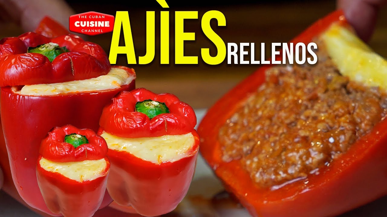 🚀AJIES RELLENOS CON  CARNE I La RECETA CUBANA.