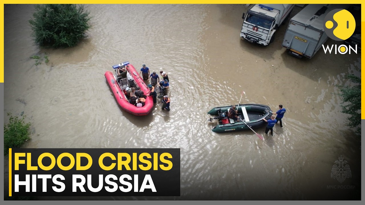 Russia: Torrential Rains Trigger Flood Crisis; Over 3,000 Evacuated as Rains Pound Dagestan | WION