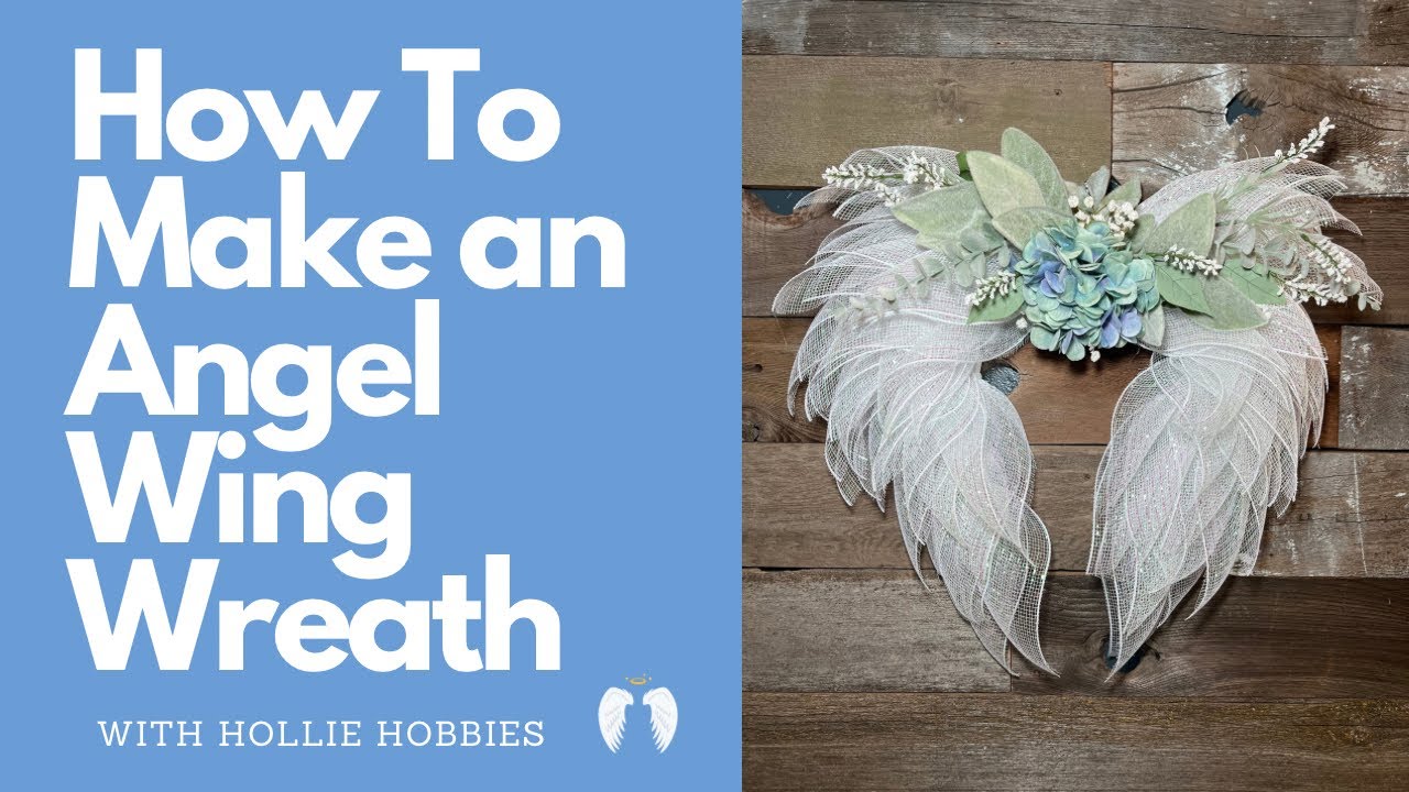 Angel Wing Wreath with Heart Frame/ Angel Wing Wreath Tutorial/ How To Make an Angel Wing Wreath
