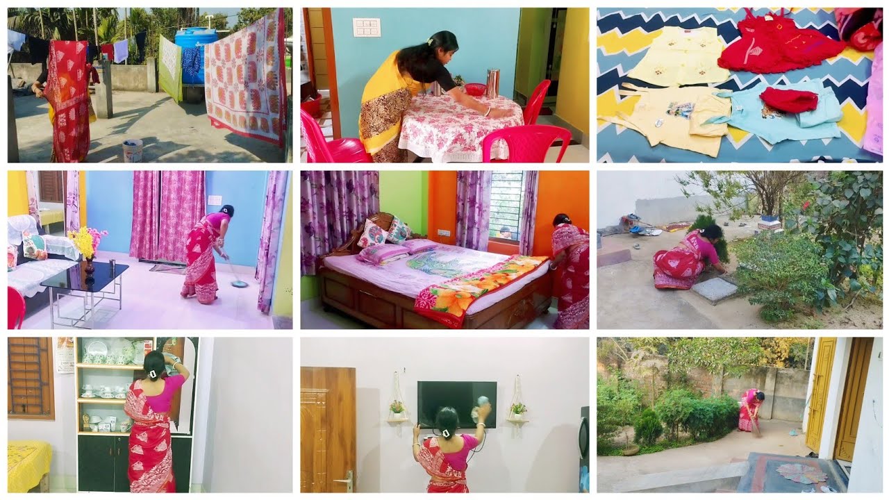 আমি যেভাবে সংসারের প্রতিটা কাজ পরিস্কার পরিচ্ছন্ন ভাবে গুছিয়ে করি My Daily cleaning morning routine 