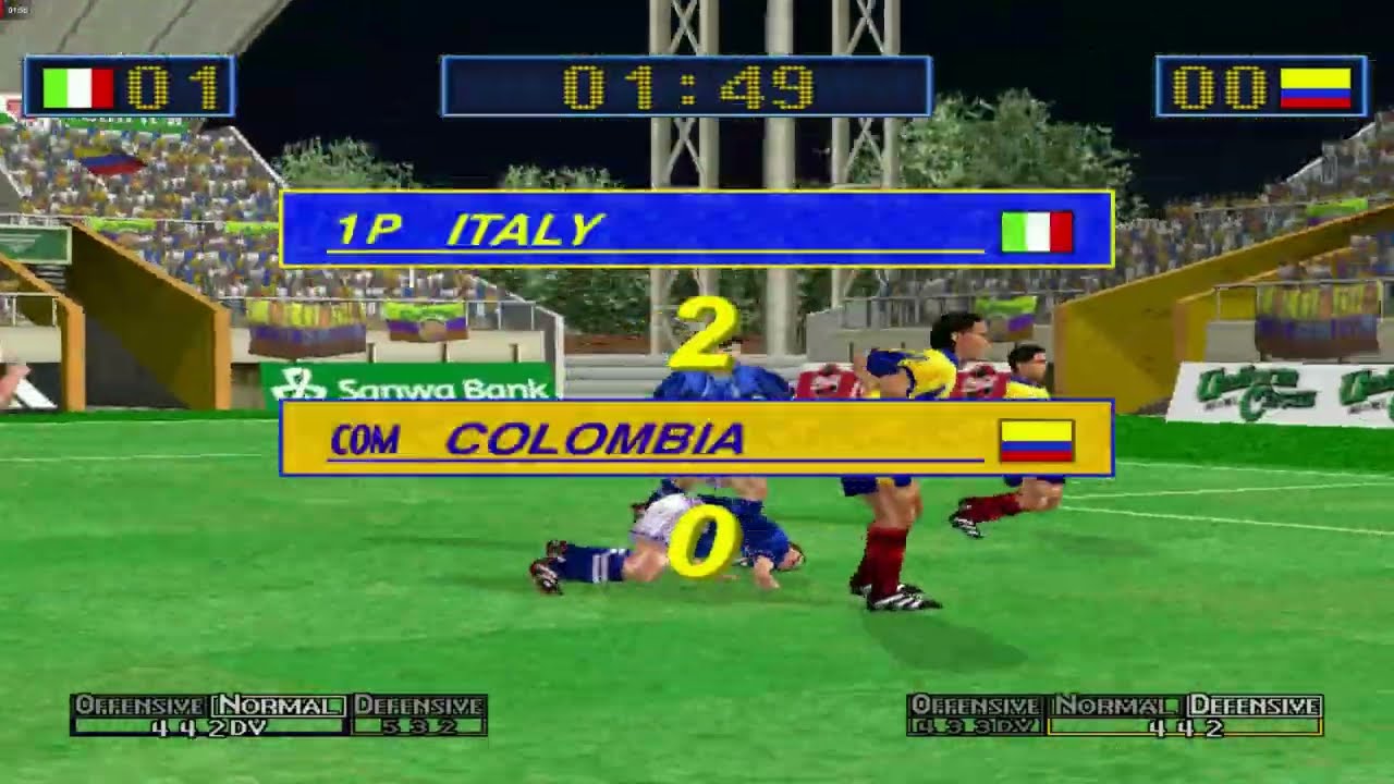 Virtua Striker 2 ver. 2000.1 - ITALY Playthrough - Arcade Mode