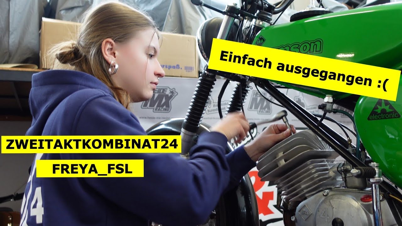 Freyas Simson S51 ist einfach ausgegangen :(  Was wird wohl kaputt sein? #simson