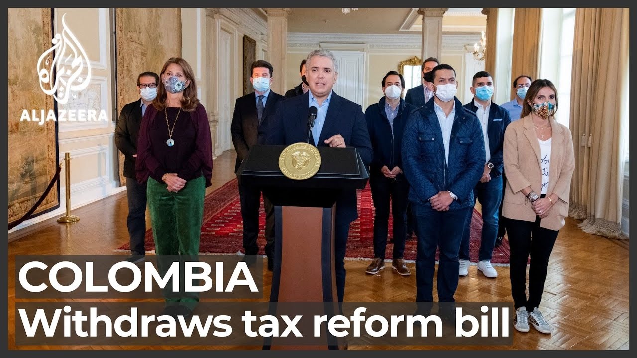 Colombia&rsquo;s president withdrawing tax reforms after mass protests