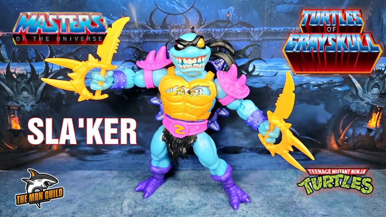 Обзор фигурки MOTU Origins Turtles of Grayskull SLA'KER!