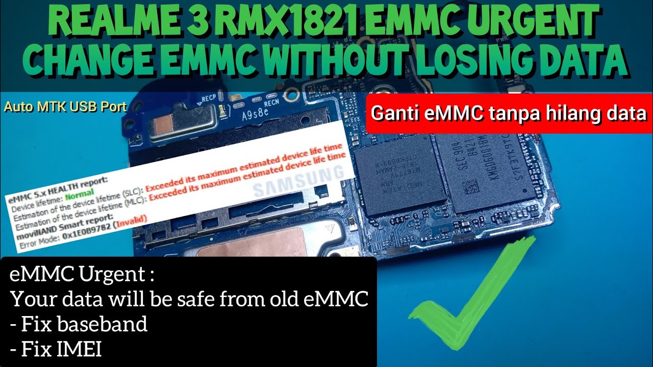 Change eMMC Only Realme 3 RMX1821 Without Lossing Data | Fix Dual IMEI @mobilecareid