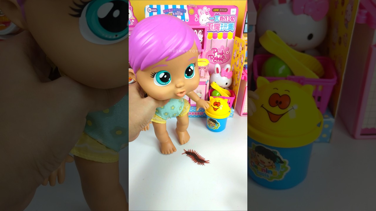 Satisfying with Unboxing & Review Cute Doll Pink Cleaning Toys Video | ASMR Videos no music