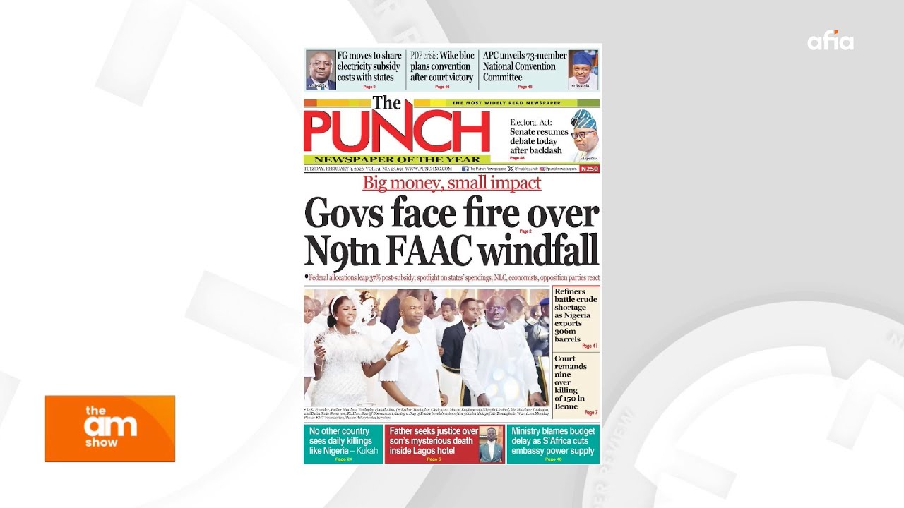 GOV FACE FIRE OVER N9TN FAAC WINDFALL | NO OTHER COUNTRY SEES DAILY KILLINGS LIKE NIGERIA -KUKAH