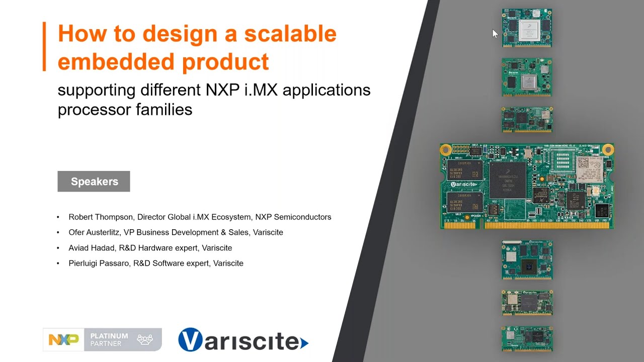 Webinar: How to design a scalable embedded product using NXP's i.MX applications processor families