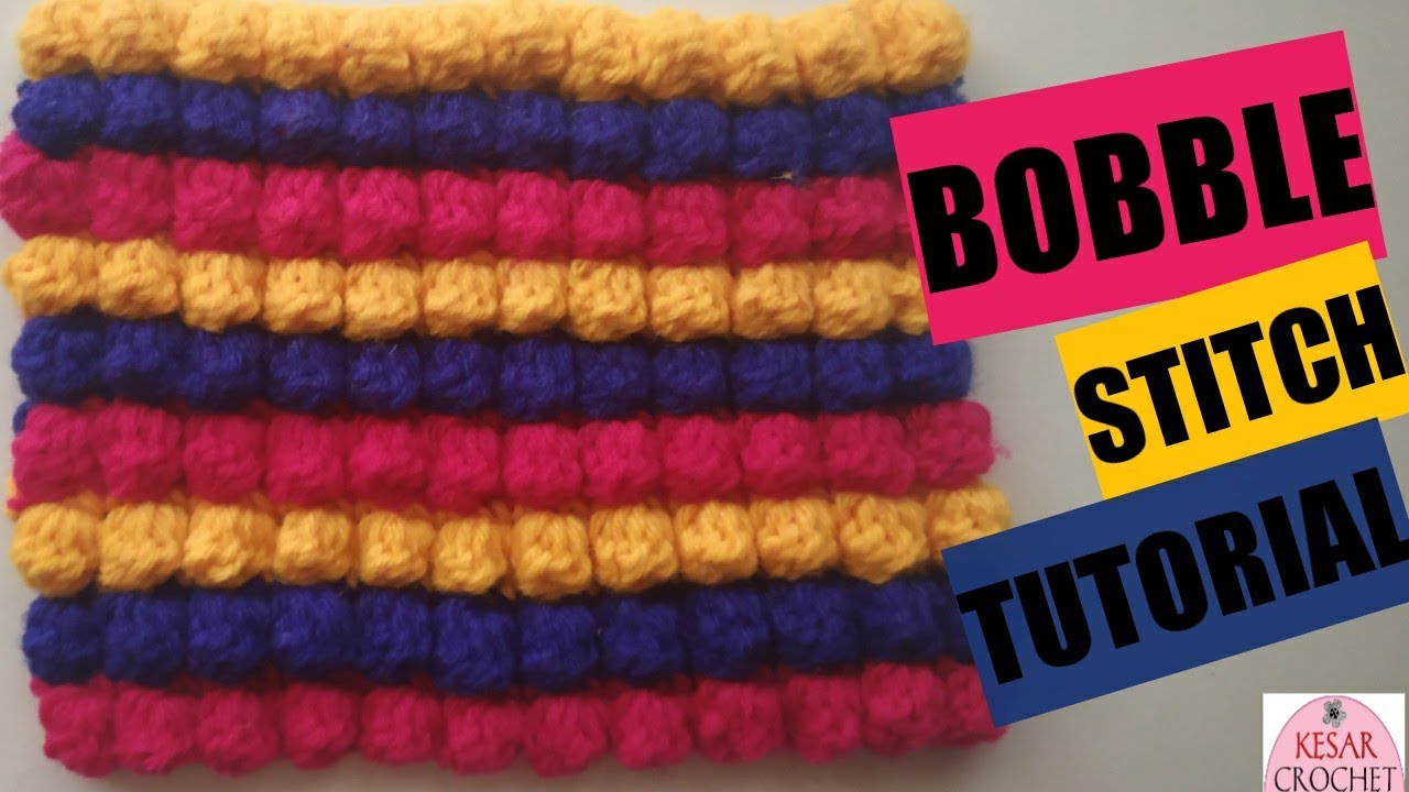 CROCHET: Bobble stitch tutorial | #crochettutorial #23 #kesarcrochetcraftivity #DIY #crochetpatterns
