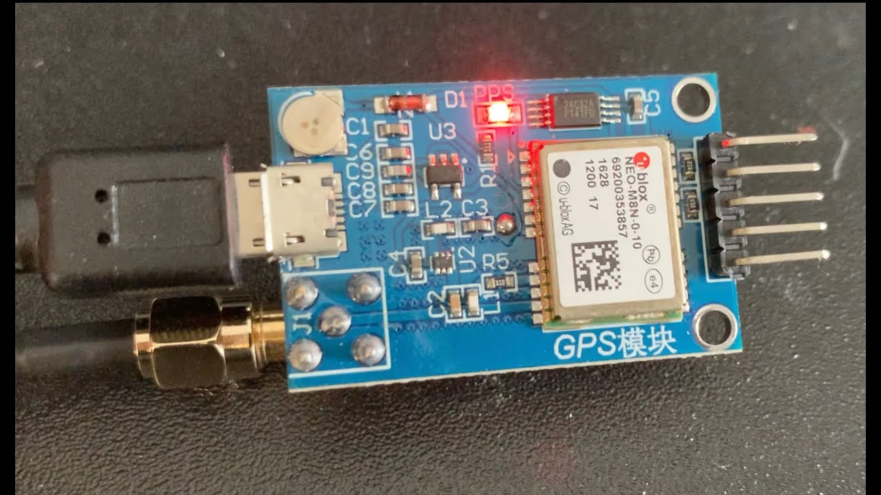 A NEO-M8N GPS Module with U-Blox U-Center PPS Setup and Test