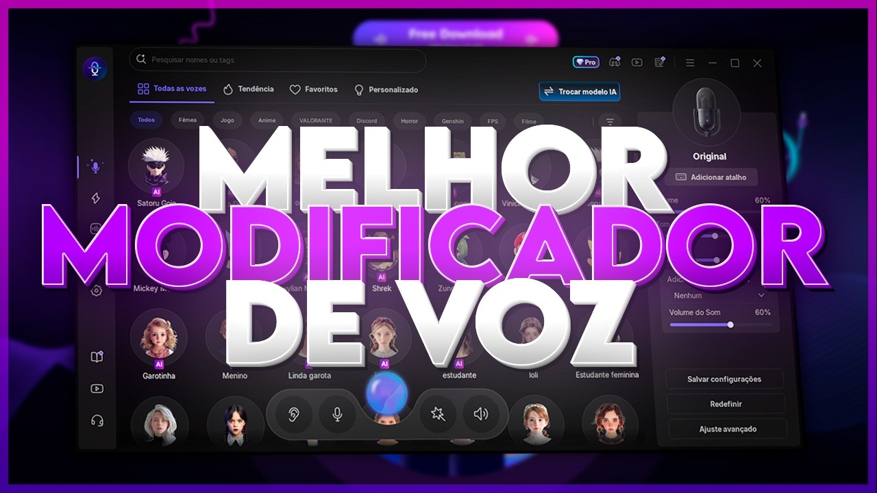 O MELHOR MODIFICADOR DE VOZ COM VÁRIAS VOZES FEMININAS E DE FAMOSOS - MUITO REAIS!!🎙️🚀