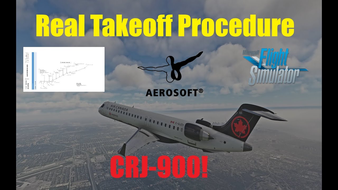 Real CRJ Takeoff Procedure Tutorial [Real CRJ Pilot] #crj #msfs2020  #flightsimulator