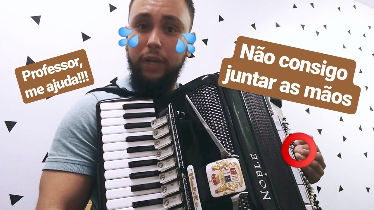 JUNTAR MÃOS NO ACORDEON: já sei o que fazer mas não consigo!! - Aula Sanfona