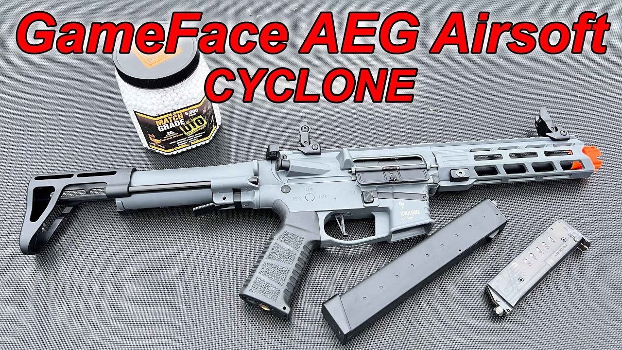 BEST BUDGET ELECTRIC AIRSOFT? Game Face GFCR Cyclone AEG Full/Semi-Auto Rifle REVIEW #airsoft