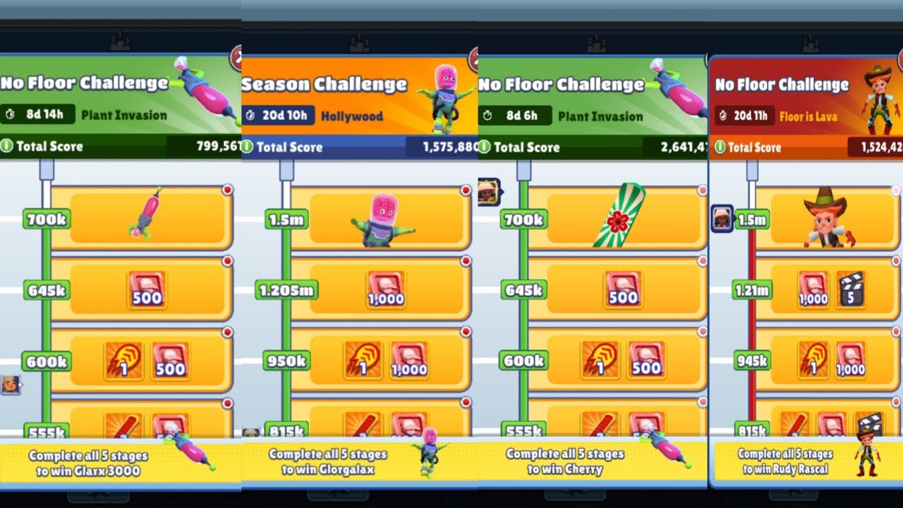 Different Challenges of Subway Surfers in Different World Tours 2024 Subway Surfers Hollywood 2024