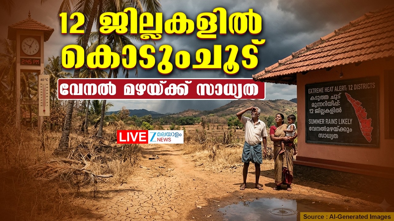 Live: Kerala High Temperature | Kerala Summer Rain | Kerala Rain Alert | Zee Malayalam News