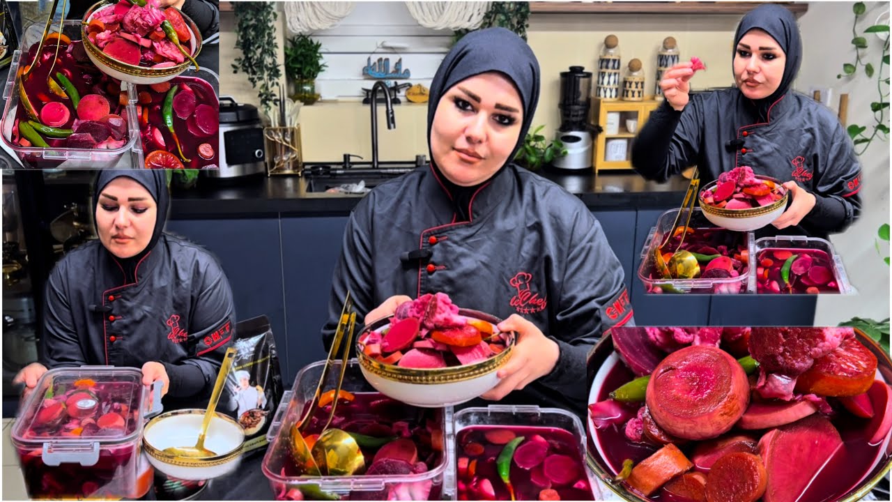 #food ‏دائما طرشي الأحمر يطلع منه ريحة كريهة 🤢وعفن اليوم هذا الفيديو لكم بدون ريحه كريهة ولا عفن