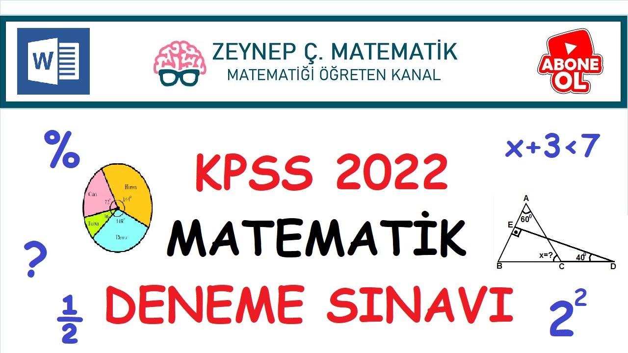 KPSS 2022 HAZIRLIK - MATEMATİK DENEME SINAVI (30 SORU)