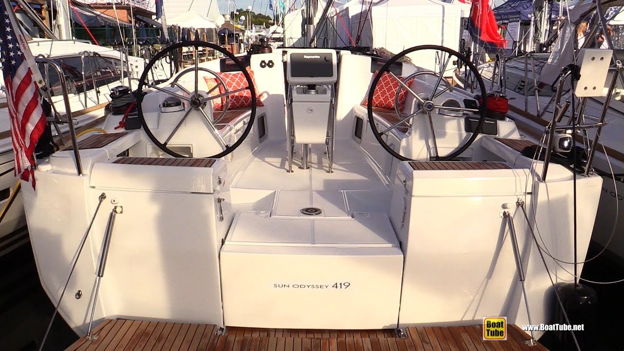 2017 Jeanneau Sun Odyssey 412 Yacht - Deck and Interior Walkaround - 2017 Annapolis Boat Show